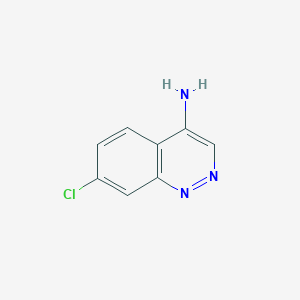 molecular formula C8H6ClN3 B13024677 7-Chlorocinnolin-4-amine 