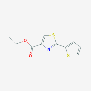 molecular formula C10H9NO2S2 B1302470 Ethyl 2-(2-thienyl)-1,3-thiazole-4-carboxylate CAS No. 24043-97-8