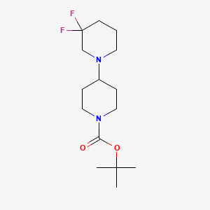 molecular formula C15H26F2N2O2 B13024701 tert-Butyl 3,3-difluoro-[1,4'-bipiperidine]-1'-carboxylate 