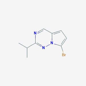 molecular formula C9H10BrN3 B13024731 7-Bromo-2-(propan-2-yl)pyrrolo[2,1-f][1,2,4]triazine 