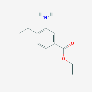 molecular formula C12H17NO2 B13024739 Ethyl3-amino-4-isopropylbenzoate 