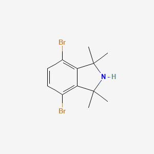 molecular formula C12H15Br2N B13024744 4,7-Dibromo-1,1,3,3-tetramethylisoindoline 