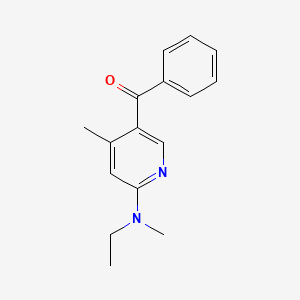 molecular formula C16H18N2O B13024758 (6-(Ethyl(methyl)amino)-4-methylpyridin-3-yl)(phenyl)methanone 