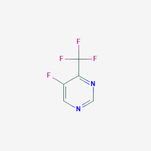 molecular formula C5H2F4N2 B13024765 5-Fluoro-4-(trifluoromethyl)pyrimidine 