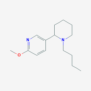 molecular formula C15H24N2O B13024772 5-(1-Butylpiperidin-2-yl)-2-methoxypyridine 