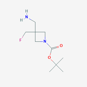 Tert-butyl 3-(aminomethyl)-3-(fluoromethyl)azetidine-1-carboxylate