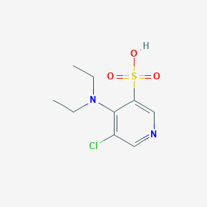 molecular formula C9H13ClN2O3S B13024831 5-Chloro-4-(diethylamino)pyridine-3-sulfonic acid 