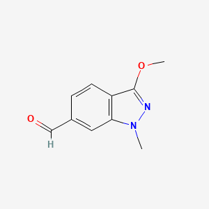 molecular formula C10H10N2O2 B13024832 3-methoxy-1-methyl-1H-indazole-6-carbaldehyde 