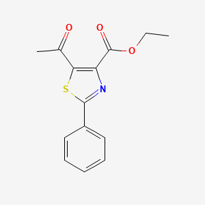 molecular formula C14H13NO3S B1302484 5-乙酰-2-苯基噻唑-4-羧酸乙酯 CAS No. 57560-93-7