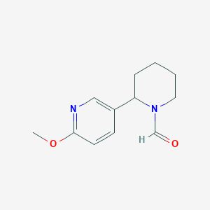 2-(6-Methoxypyridin-3-yl)piperidine-1-carbaldehyde