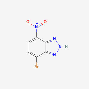 molecular formula C6H3BrN4O2 B13024854 7-Bromo-4-nitro-1H-benzo[d][1,2,3]triazole 