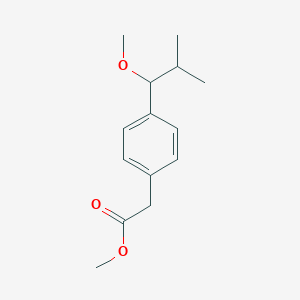 molecular formula C14H20O3 B13024862 Methyl 2-(4-(1-methoxy-2-methylpropyl)phenyl)acetate 