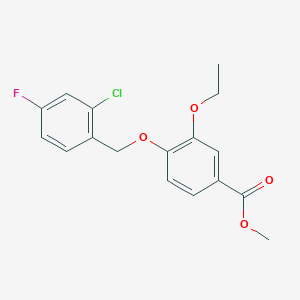 Methyl 4-((2-chloro-4-fluorobenzyl)oxy)-3-ethoxybenzoate