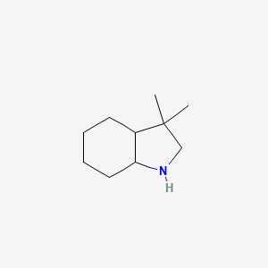 molecular formula C10H19N B13024869 3,3-dimethyl-octahydro-1H-indole 