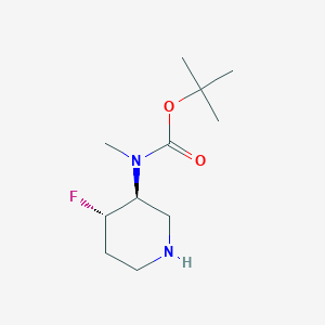 molecular formula C11H21FN2O2 B13024880 tert-Butyl((3S,4S)-4-fluoropiperidin-3-yl)(methyl)carbamate 