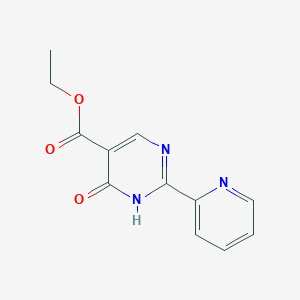 molecular formula C12H11N3O3 B1302489 Ethyl 4-hydroxy-2-(2-pyridinyl)-5-pyrimidinecarboxylate CAS No. 60060-10-8