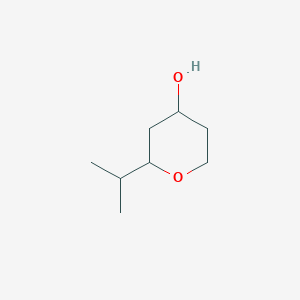 molecular formula C8H16O2 B13024895 2-(Propan-2-yl)oxan-4-ol 