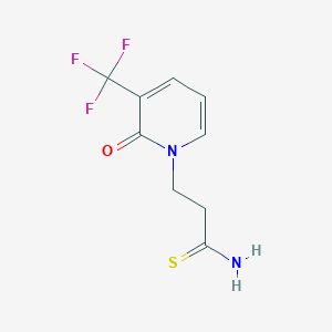 B1302492 3-[2-Oxo-3-(trifluoromethyl)pyridin-1(2H)-yl]propanethioamide CAS No. 265314-18-9