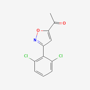 molecular formula C11H7Cl2NO2 B1302497 1-[3-(2,6-Dichlorophenyl)isoxazol-5-yl]ethan-1-one CAS No. 499771-12-9