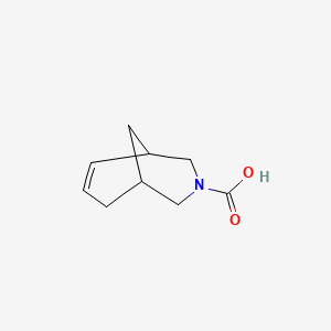 molecular formula C9H13NO2 B13024972 3-Azabicyclo[3.3.1]non-6-ene-3-carboxylic acid 