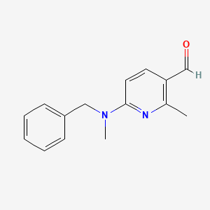 molecular formula C15H16N2O B13025025 6-(Benzyl(methyl)amino)-2-methylnicotinaldehyde 