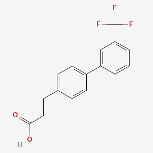 molecular formula C16H13F3O2 B13025026 3'-(Trifluoromethyl)-biphenyl-4-propanoic acid 