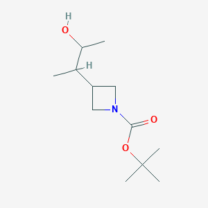 molecular formula C12H23NO3 B13025032 Tert-butyl3-(3-hydroxybutan-2-yl)azetidine-1-carboxylate 