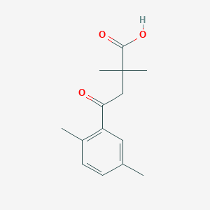 B1302506 2,2-Dimethyl-4-(2,5-dimethylphenyl)-4-oxobutyric acid CAS No. 681459-16-5