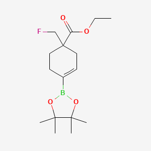 Ethyl 1-(fluoromethyl)-4-(4,4,5,5-tetramethyl-1,3,2-dioxaborolan-2-yl)cyclohex-3-enecarboxylate