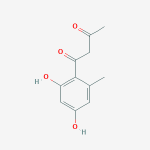 molecular formula C11H12O4 B13025080 1-(2,4-Dihydroxy-6-methylphenyl)butane-1,3-dione 