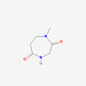 molecular formula C6H10N2O2 B13025083 1-Methyl-1,4-diazepane-2,5-dione 