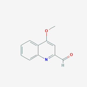 molecular formula C11H9NO2 B13025090 4-Methoxyquinoline-2-carbaldehyde 