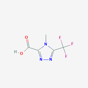 molecular formula C5H4F3N3O2 B13025094 4-methyl-5-(trifluoromethyl)-4H-1,2,4-triazole-3-carboxylic acid 