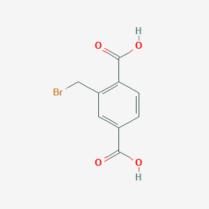 molecular formula C9H7BrO4 B13025095 2-(Bromomethyl)terephthalic acid 