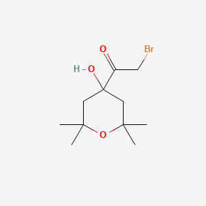 2-Bromo-1-(4-hydroxy-2,2,6,6-tetramethyltetrahydro-2H-pyran-4-yl)ethan-1-one