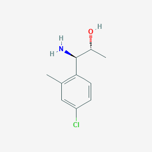 molecular formula C10H14ClNO B13025117 (1R,2R)-1-Amino-1-(4-chloro-2-methylphenyl)propan-2-OL 