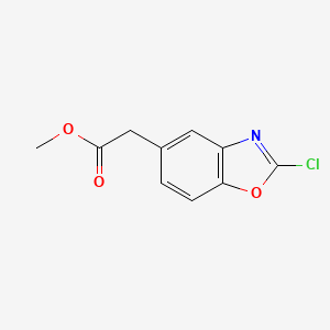 molecular formula C10H8ClNO3 B13025125 (2-Chloro-benzooxazol-5-yl)-acetic acid methyl ester 