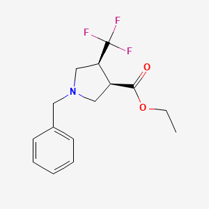 cis-Ethyl 1-benzyl-4-(trifluoromethyl)pyrrolidine-3-carboxylate