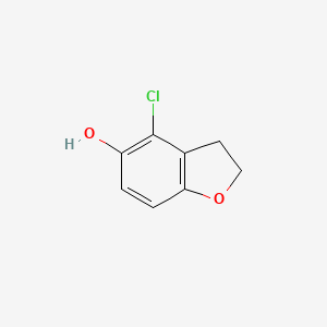 molecular formula C8H7ClO2 B13025160 4-Chloro-2,3-dihydrobenzofuran-5-ol 