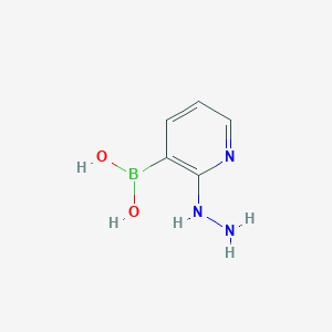 molecular formula C5H8BN3O2 B13025165 (2-hydrazinylpyridin-3-yl)boronic acid CAS No. 1003043-52-4