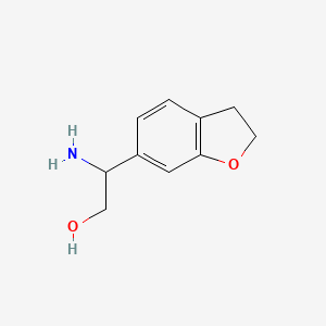 molecular formula C10H13NO2 B13025178 2-Amino-2-(2,3-dihydro-1-benzofuran-6-YL)ethan-1-OL 