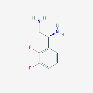 molecular formula C8H10F2N2 B13025221 (1R)-1-(2,3-Difluorophenyl)ethane-1,2-diamine 