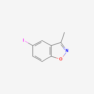 molecular formula C8H6INO B13025222 5-Iodo-3-methylbenzo[d]isoxazole 