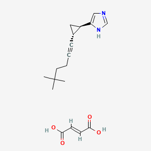 molecular formula C18H24N2O4 B13025252 5-((1R,2R)-2-(5,5-Dimethylhex-1-yn-1-yl)cyclopropyl)-1H-imidazolefumarate 