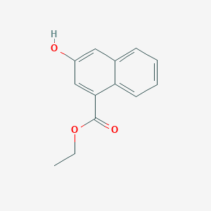 molecular formula C13H12O3 B13025255 Ethyl3-hydroxy-1-naphthoate 