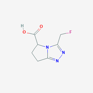 molecular formula C7H8FN3O2 B13025311 3-(Fluoromethyl)-6,7-dihydro-5H-pyrrolo[2,1-c][1,2,4]triazole-5-carboxylic acid 