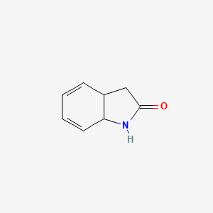 molecular formula C8H9NO B13025330 3,3a-Dihydro-1H-indol-2(7aH)-one 