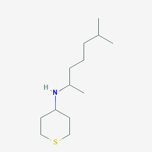 molecular formula C13H27NS B13025341 N-(6-Methylheptan-2-yl)tetrahydro-2H-thiopyran-4-amine 