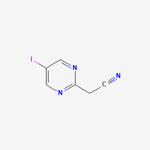 molecular formula C6H4IN3 B13025360 2-(5-Iodopyrimidin-2-yl)acetonitrile 