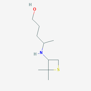 4-((2,2-Dimethylthietan-3-yl)amino)pentan-1-ol